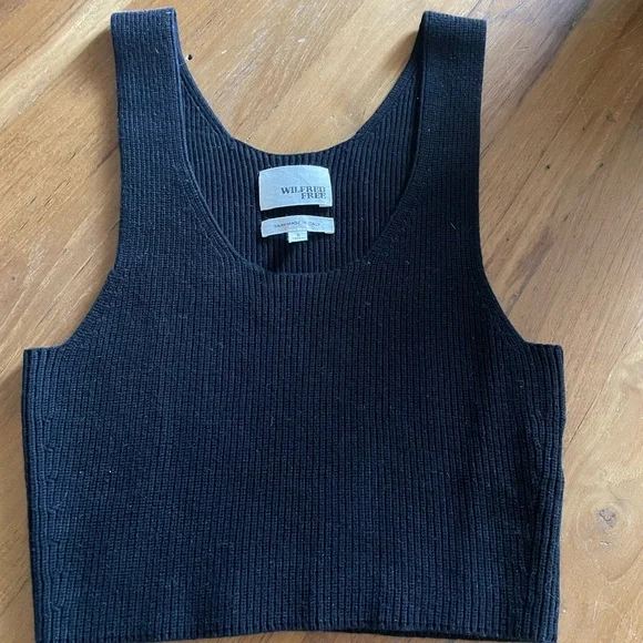 Wilfred sculpt knit square neck cropped tank - Picture 5 of 8
